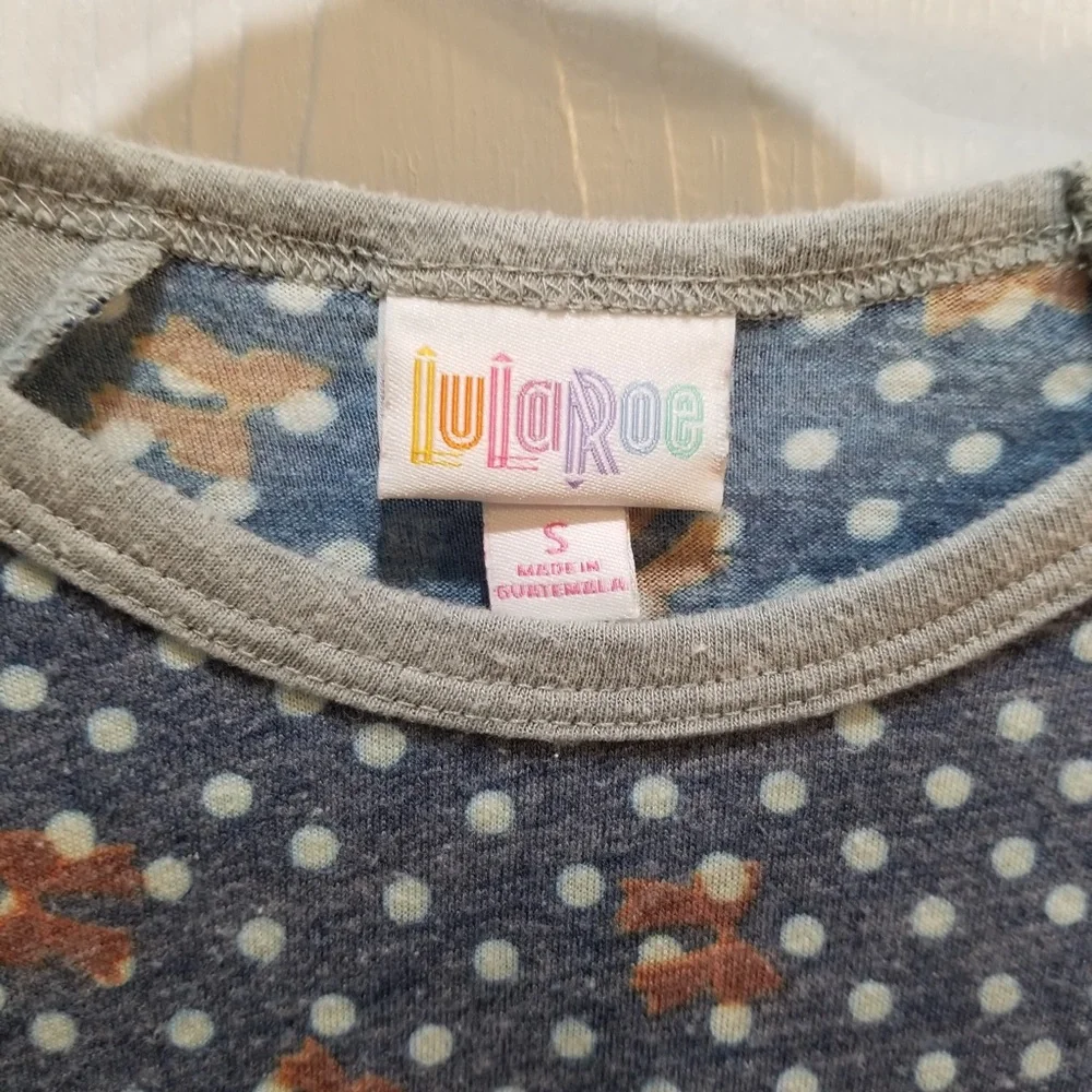 Lularoe Randy polka dot with bows small - Picture 2 of 5